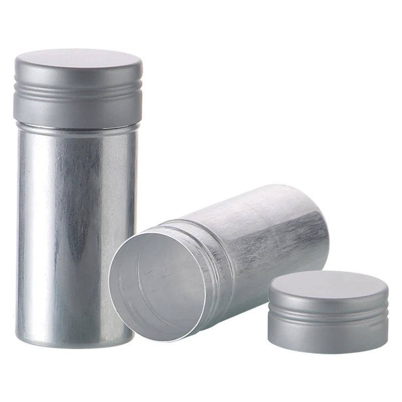 Metal custom color Container 50g 75g empty Round shape Wax Cream Jar Hair Cream Container Aluminum Cosmetic Jar With Screw Lid