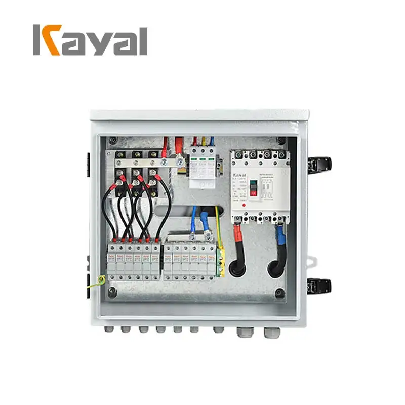 KAYAL Combiner Box 2 In 2 Out 3 Phase 1500V DC 6 String PV Combiner Box Solar Panel Pv Junction Box Combiner