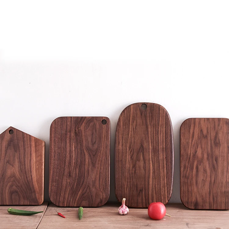 
Wholesale black walnut modern eco friendly solid wood kitchen serving chopping board 
