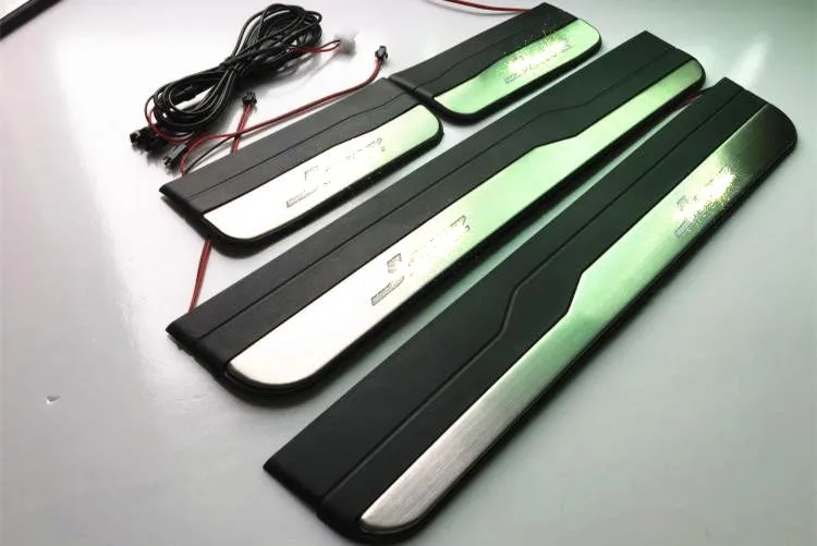 auto parts OEM blue illuminated led door sill plate for jazz 2019