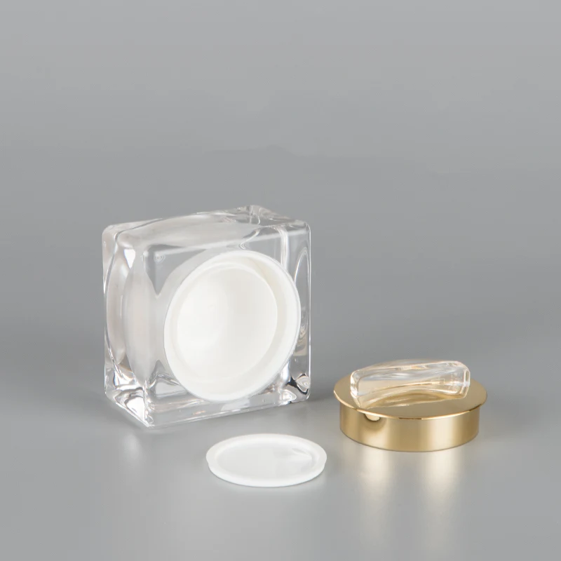 15g 30g 50g sample empty crystal Square cream jars Packaging bottle Acrylic Plastic eye cream jar