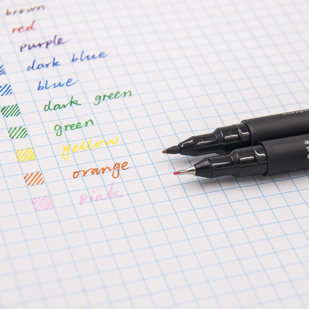 0.38mm Colored Fine Liner Sketch Drawing Pen,Technical Drawing Pen, Needle Tip