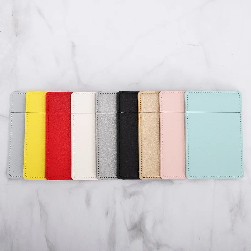 Luma Beauty Portable metal stainless steel credit card style compact giveaway cosmetic pocket make up Mirror with PU pouch