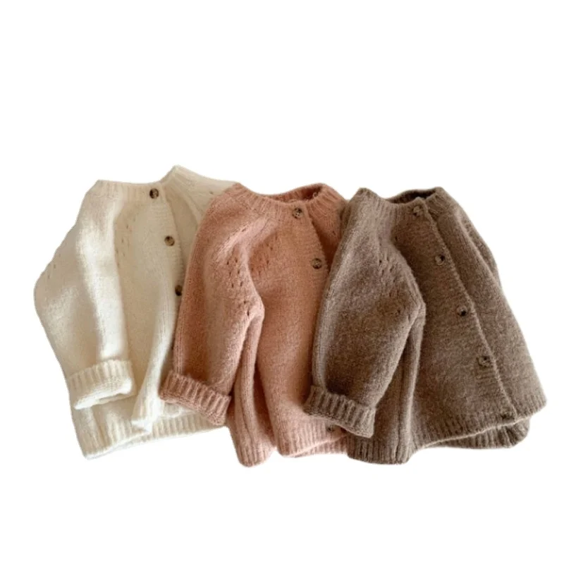 Baby Sweater Toddler Knit Cardigans Newborn Knitwear Jacket Tops