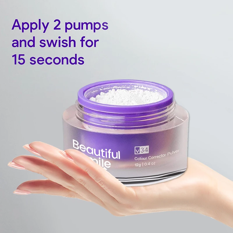 Wholesale Natural Home Use Oral Care Brightening Tooth Different Flavor V34 Colour Corrector Teeth Whitening Powder From China