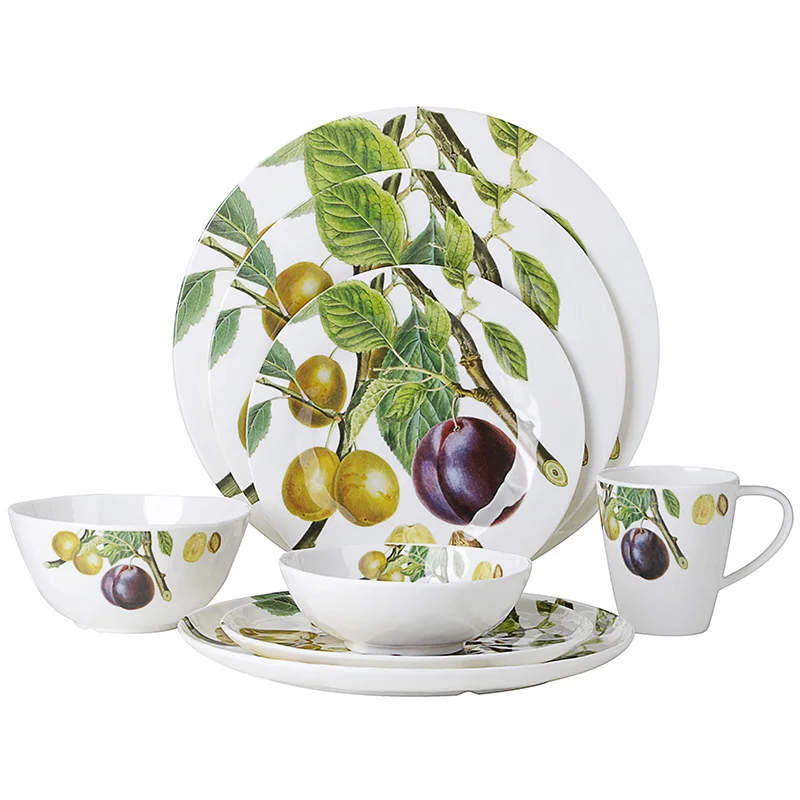 Top Choice Fruit Design Melamine Dinnerware Children Sets, Cheap Factory Durable Bamboo Tableware Set