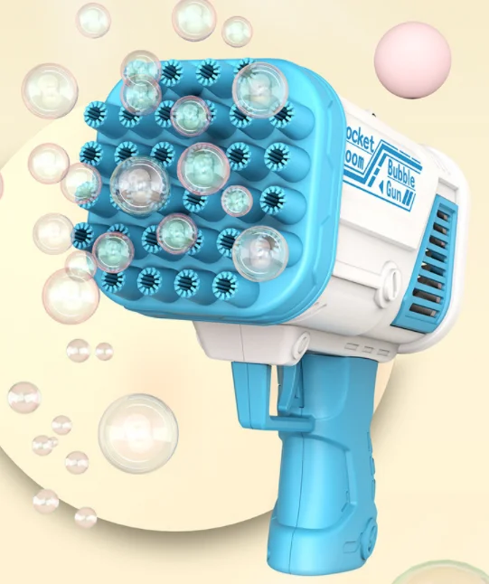New 2022 bubble gun 32 holes rocket bubble machine toys for kids children outdoor summer season activity