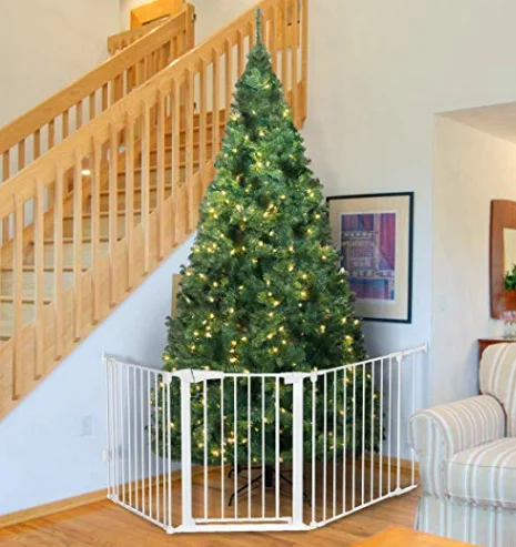 3 panel metal foldable indoor safety fence dog/rabbit pet fence fireplace Christmas tree fence