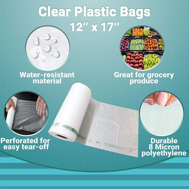 Vegetable Roll Bag Packaging Hdpe Clear Grocery Plastic Bag making machine