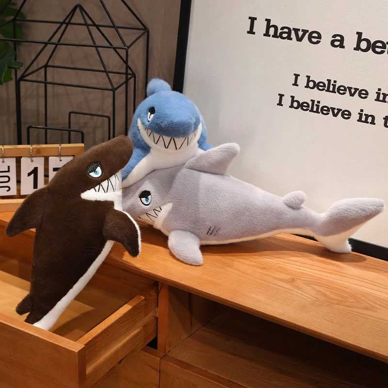 Hot on in Plush Ocean Blue Shark Toys Super Soft Stuffed Animal Shark Dolls Best Gifts for Kids