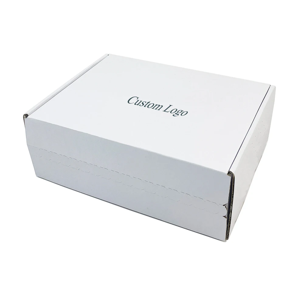 One-step service custom corrugated Self sealing mailer box self adhesive tear away strips shipping zipper foldable gift box