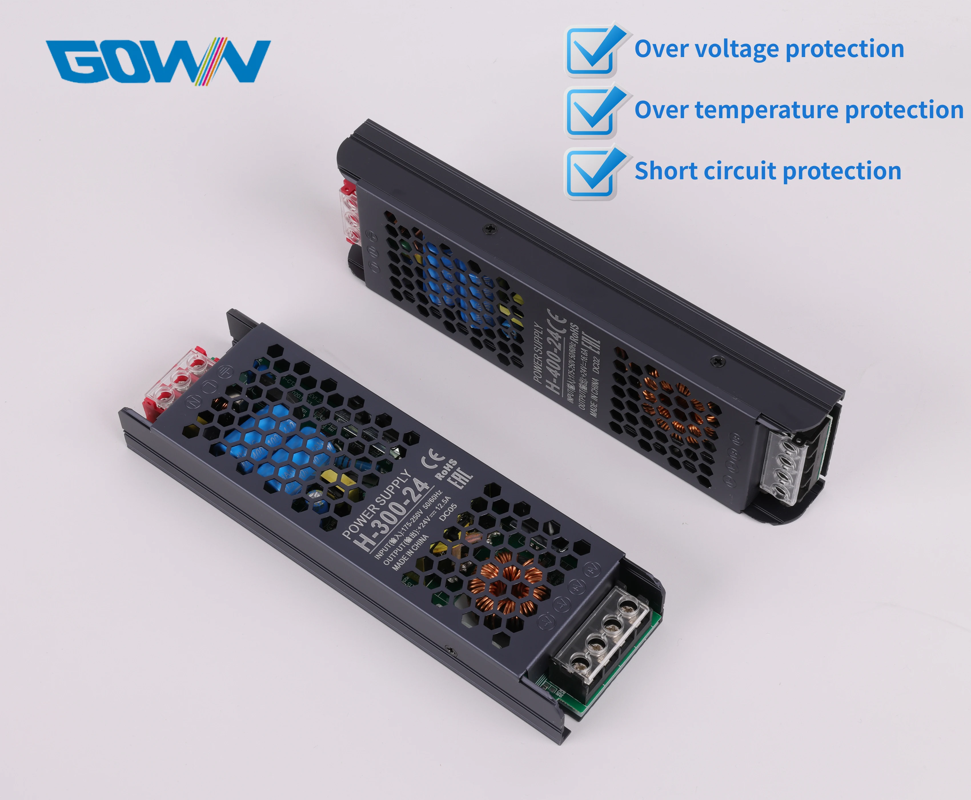 High Quality IP20 indoor plastic shell nowaterproof led power supply 12V 24V 100W 150W 200W 300W 400W easy replace led drivers