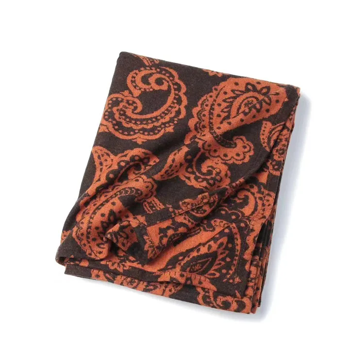 Inner mongolia christmas letter thick cashmere crochet wool blanket soft china hotel color 100 white