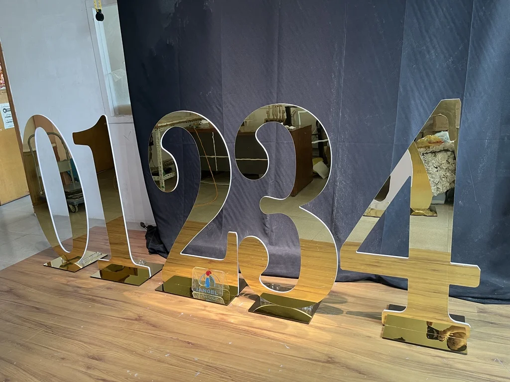 Оптовая продажа акриловые цифры Iangel на заказ для свадьбы дня рождения 3D большие буквы свадебные принадлежности