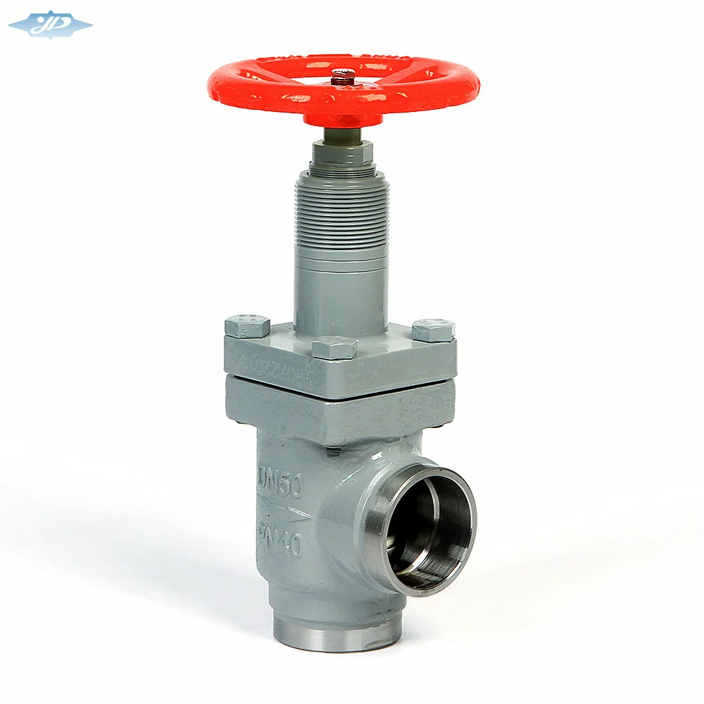 Angle  type cast steel  ammonia stop check valve for refrigeration cold room and unit