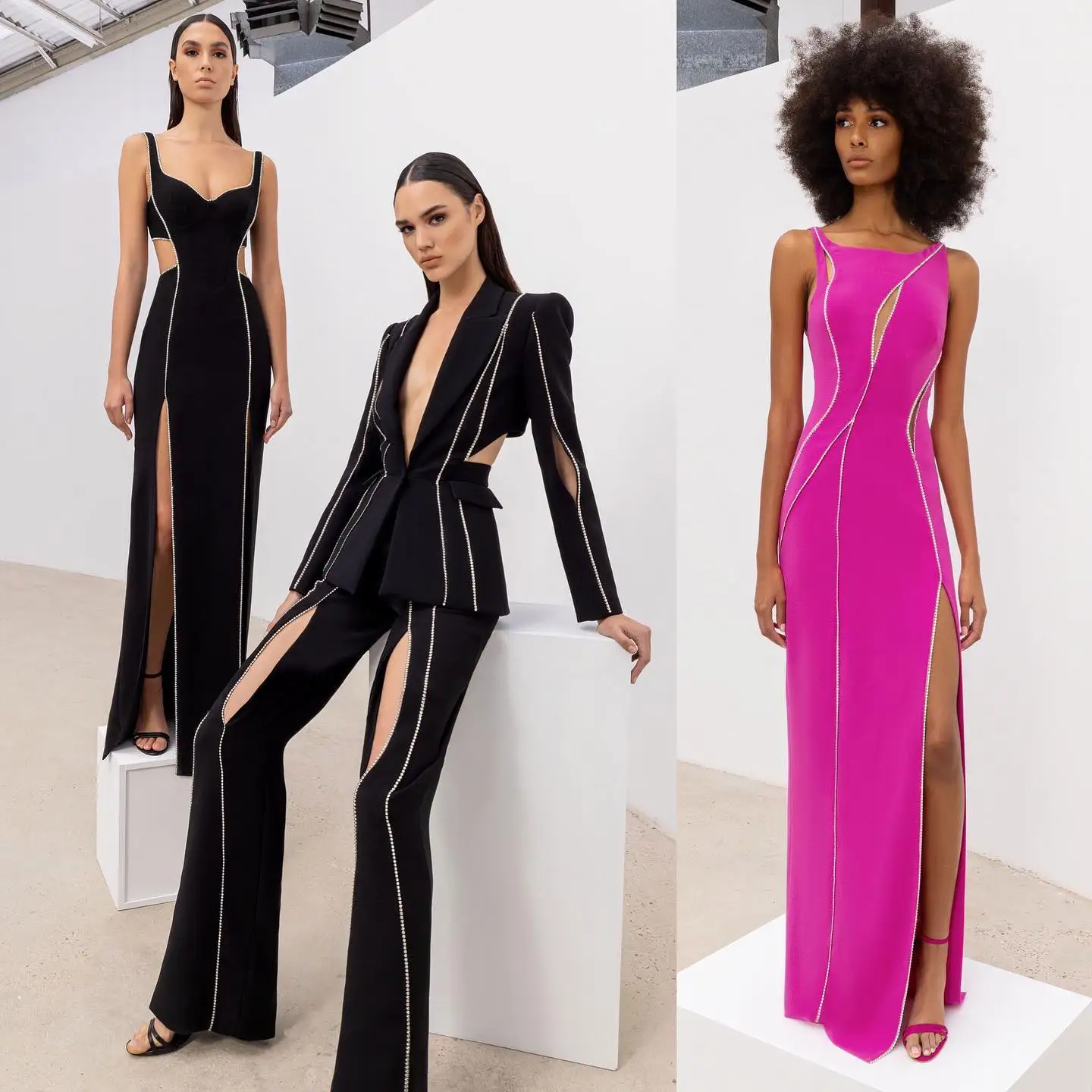 SB2297 New Trend Woman Fashion Sexy Long Elegant Plus Diamond Dress Women Crystal Bandage Dress