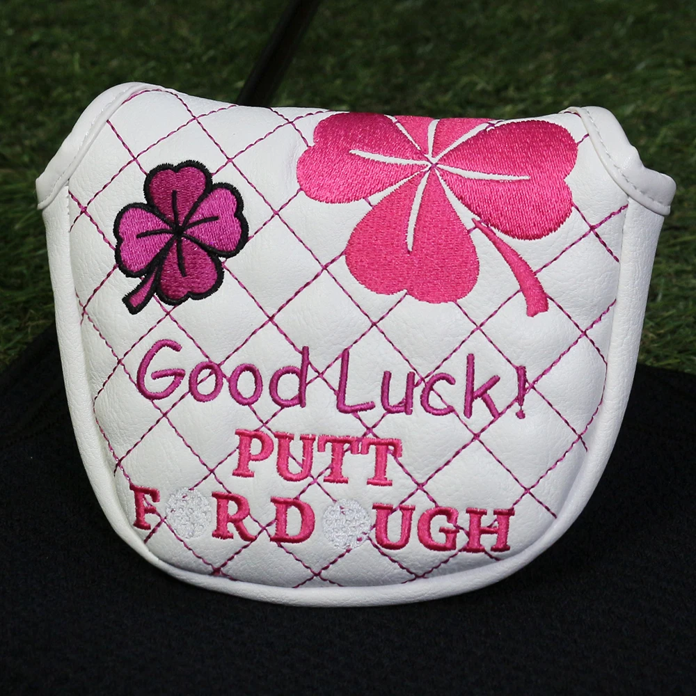 Custom Embroidered Logo Golf Putter Head Cover Headcovers Magnetic Closure Mallet Head Cover