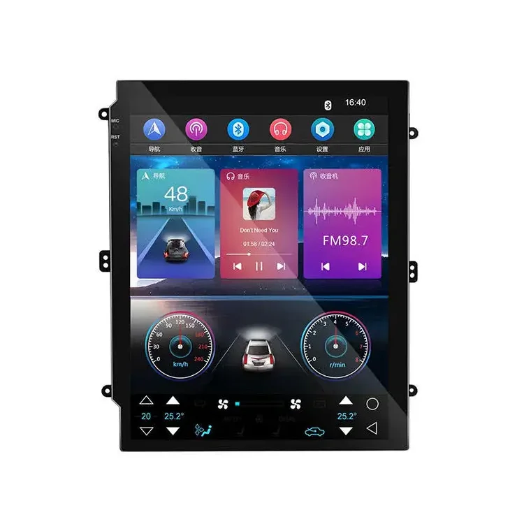 Автомагнитола 9 7 '2 DIN Android 10 1 GPS навигация 2 + 32G приложение MP5 Bluetooth IPS вертикальный сенсорный экран соединение мобильного телефона