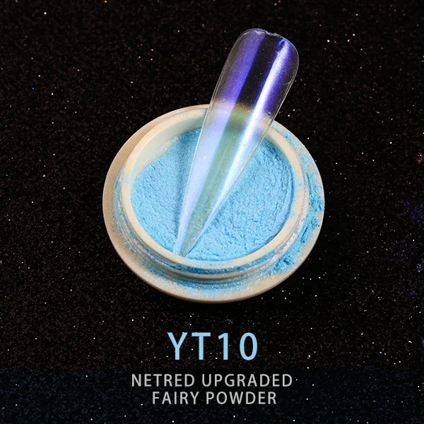 FEISHI Factory Popular Mica Nail Pigment Rainbow Aurora powder magic mirror chrome powder for nail