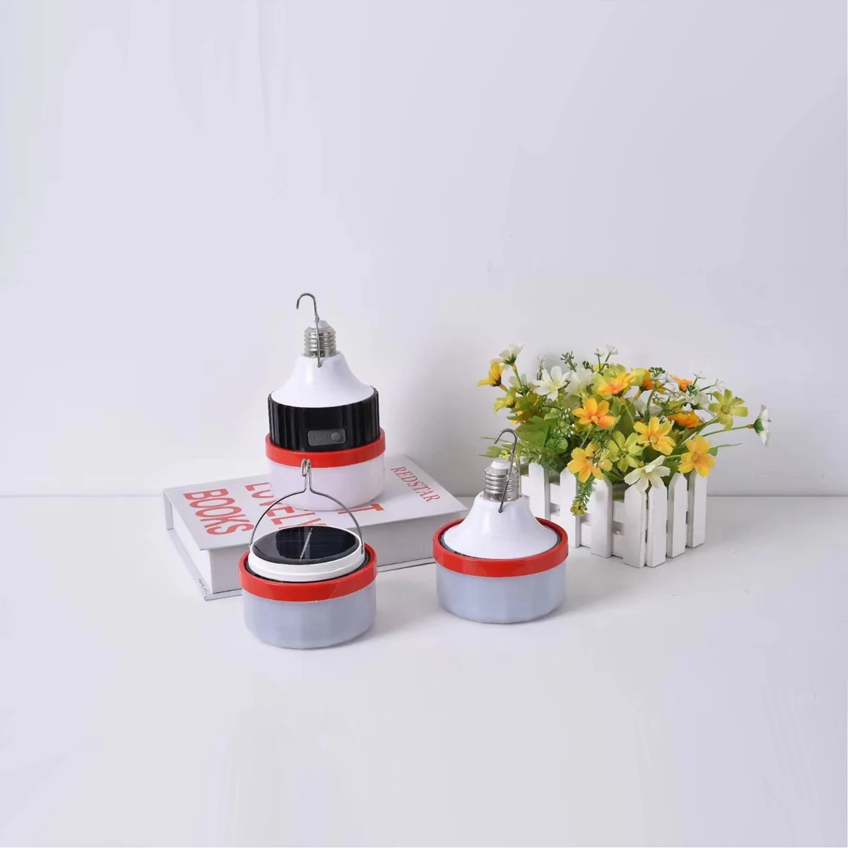 Portable Waterproof Camping Tent Rechargeable Li ion Battery Emergency Lamp LED Outdoor Light Solar Charging Lamp