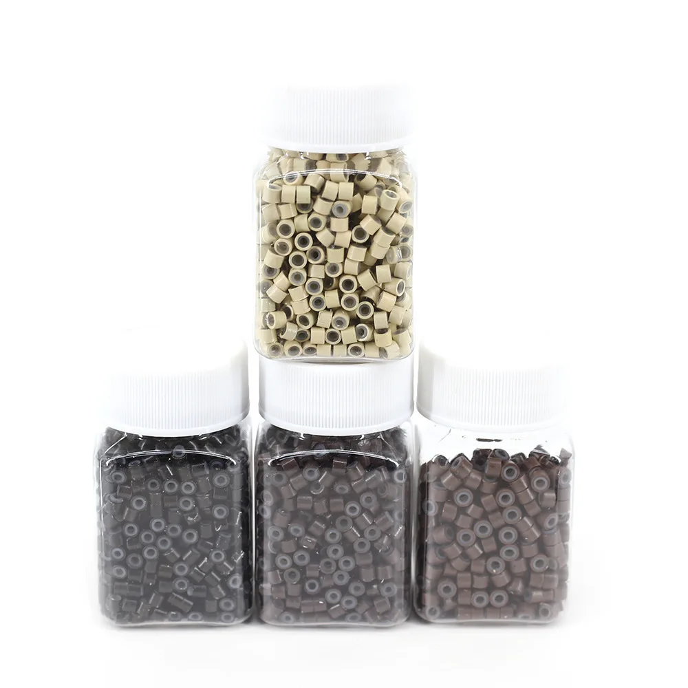 Wholesale Natural Hair Extension Beads Tools Microlink Copper Tubes Itip Nano Micro Silicone Hair Beads For Hair Extensions