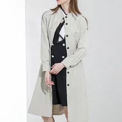 Huiquan Knee Length Trench Women Italy Whole Sale 2021 Bottoms Free Size Cut And Sew A Line Mid Price In Casual
