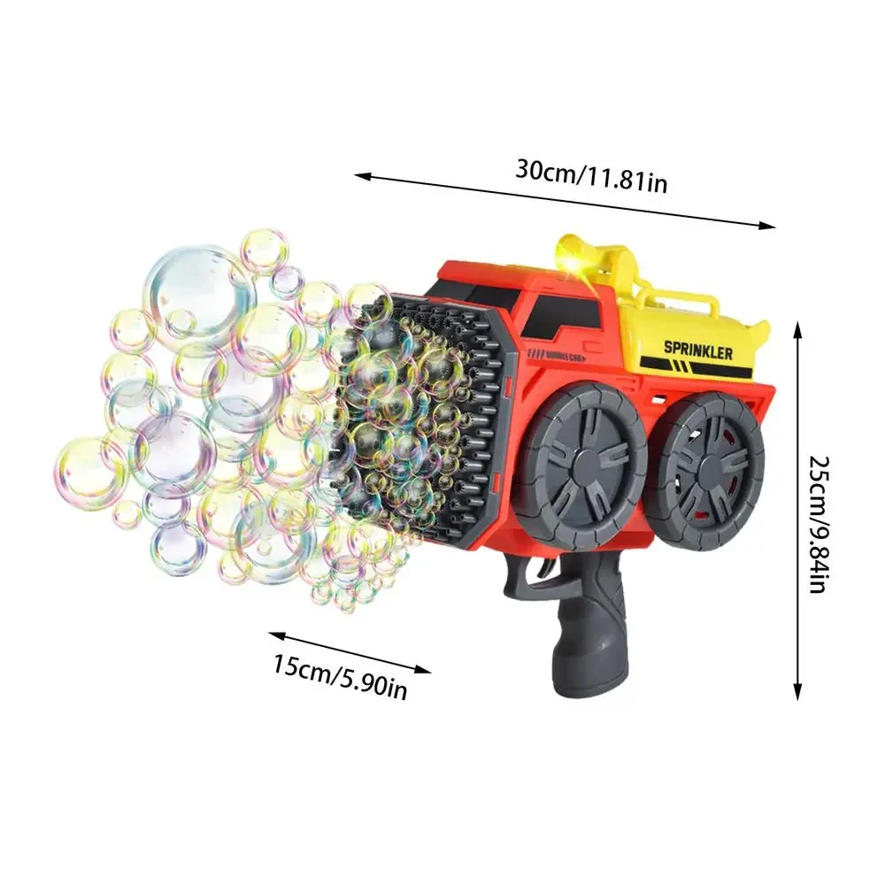 139 Holes Bubble Gun Car Design Bubble Machine Shooter Blower Pop Handheld Bubble Guns Toy with LED Lights