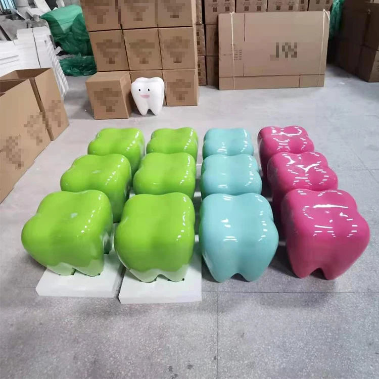 Hot selling resin tooth shape party events baby shower dessert table backdrop