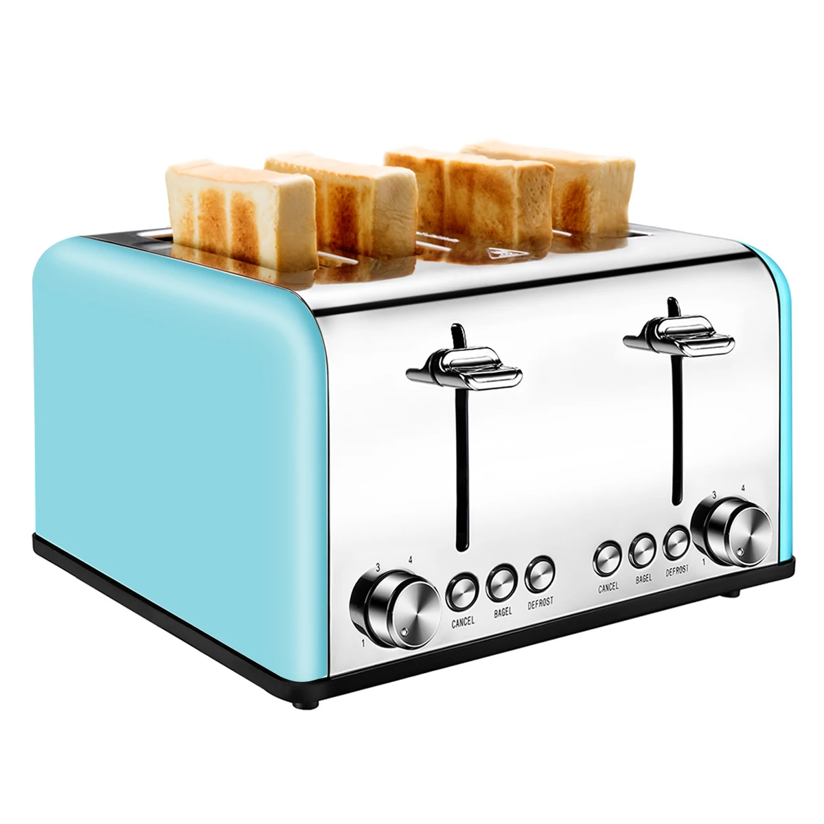 Redmond Dual Pannel Bun Toasters Electric Breakfast Sandwich Bread 4 Slice Toaster