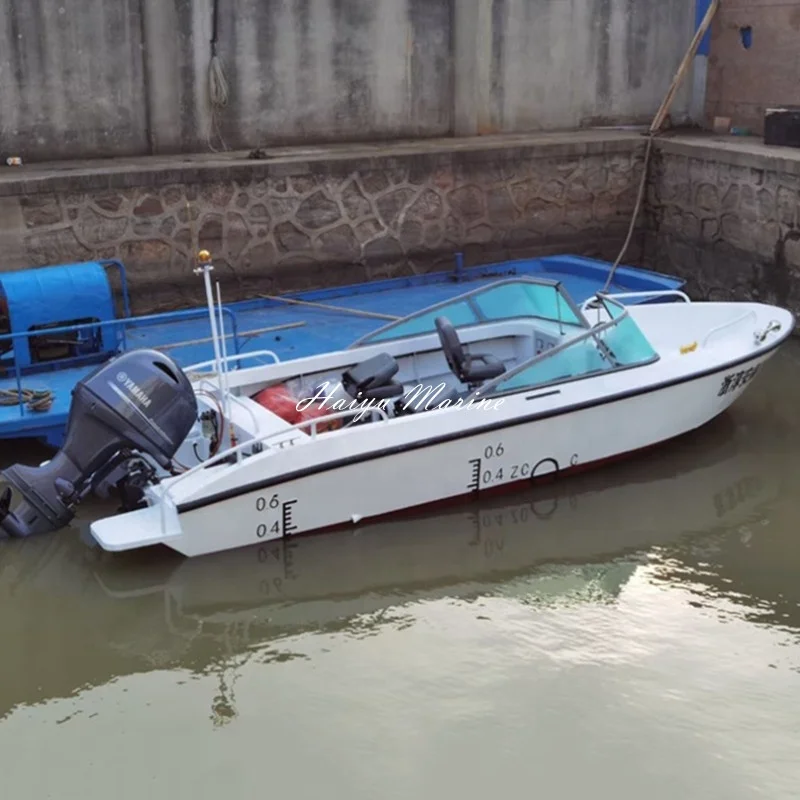 High quality semi-open patrol boat with windshield and seats
