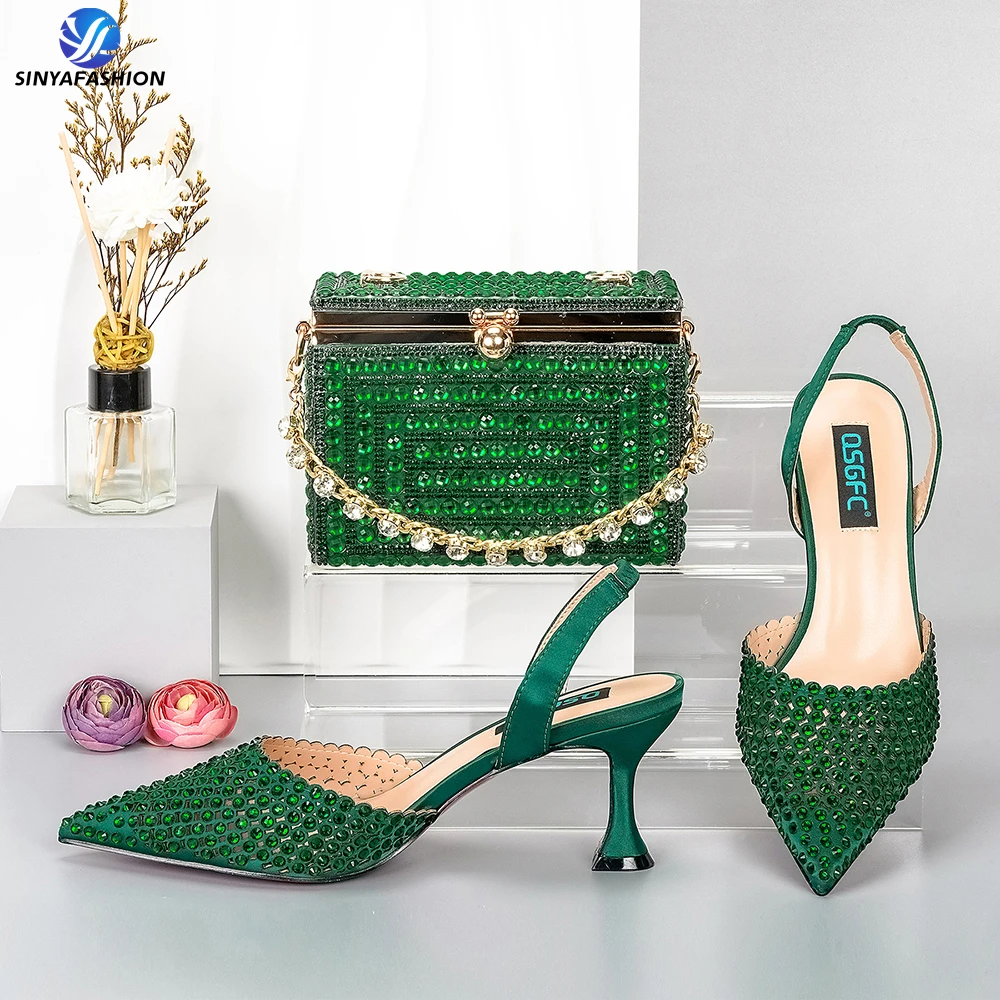 Hot Sale Shoes And Bags Set For Women Colorful Design Beautiful Shoes For Women Wholesale For Wedding Party Birthday