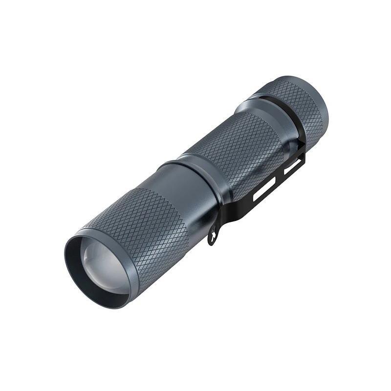 Aluminum LED flashlight rechargeable and variable focus flashlight