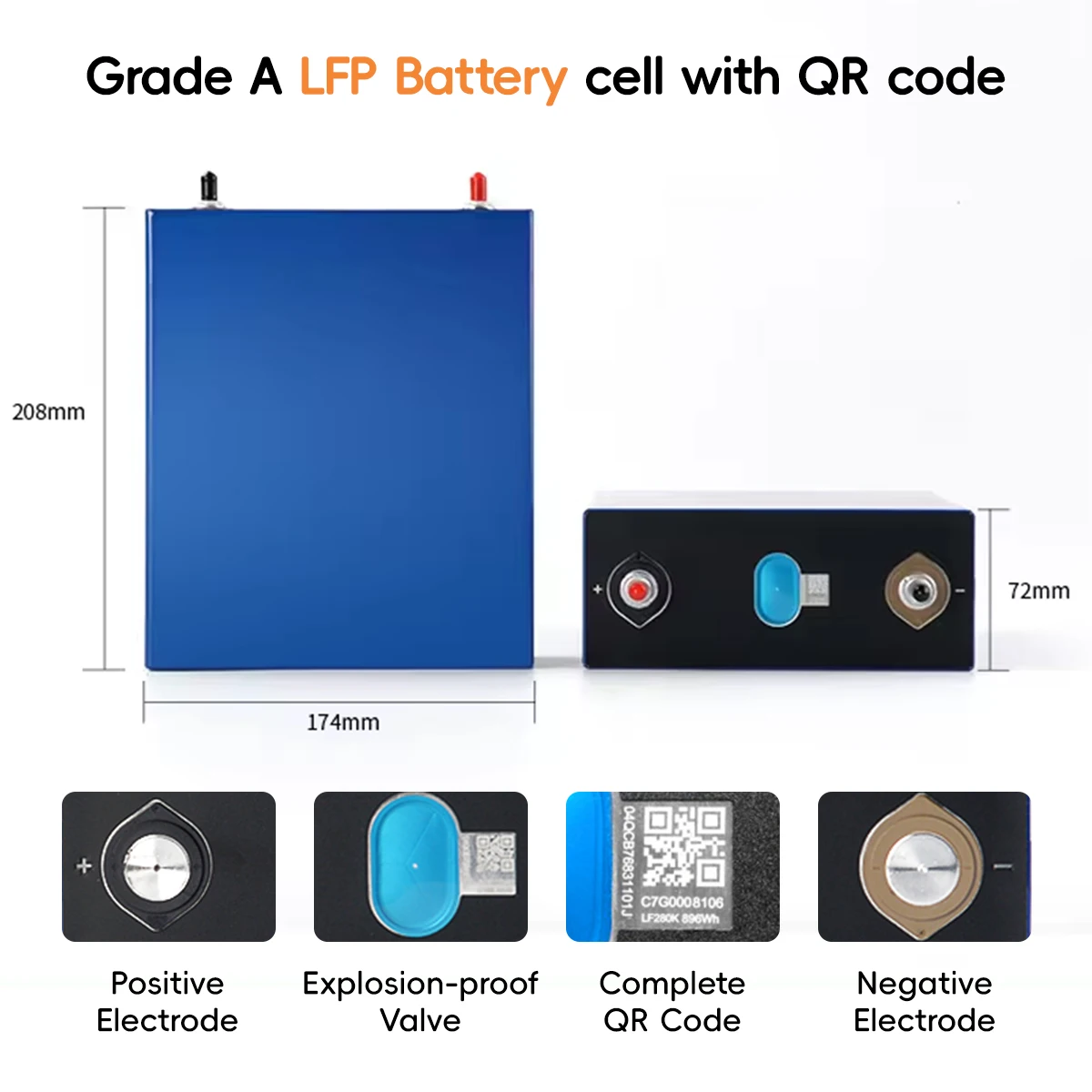Braun 8000/10000 Life Cycle Brand New A Grade MB30/MB31 306A 314A 306 314 Ah 3.2v 306Ah 314ah Lifepo4 Lithium Ion Battery Cell