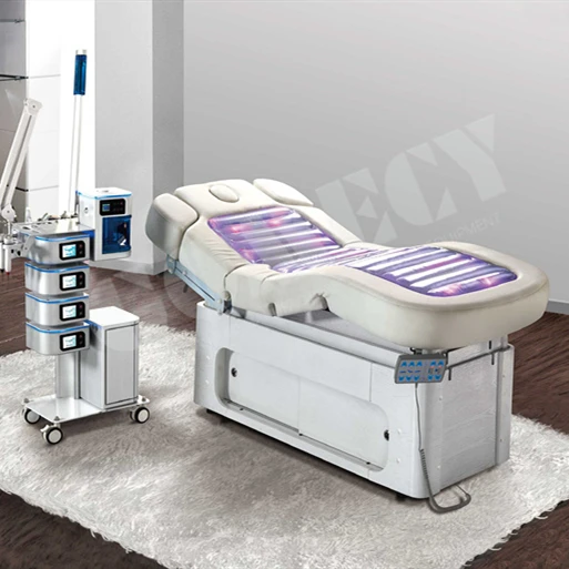 Luxury 4 Electric Motors Treatment Massage Table Beauty Salon Spa Eyelash Cosmetic Facial Bed
