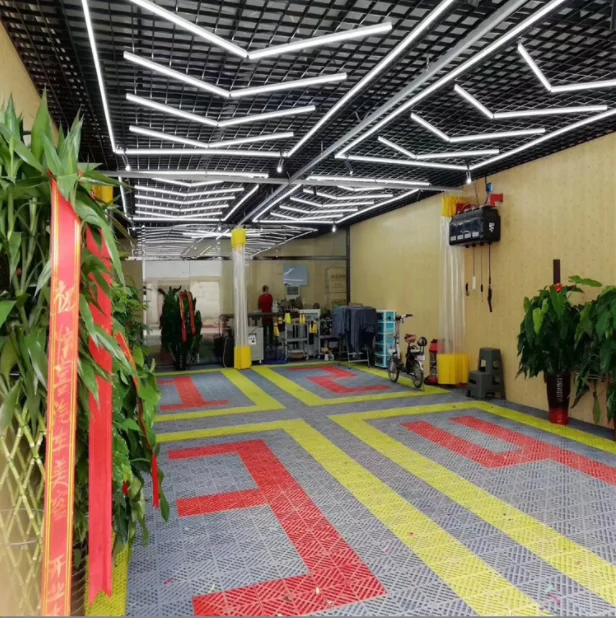 Plastic Car Wash Splicing Grid Grille Interlocking Garage Floor Carwash Grating Mats Anti Slip Pp Removable