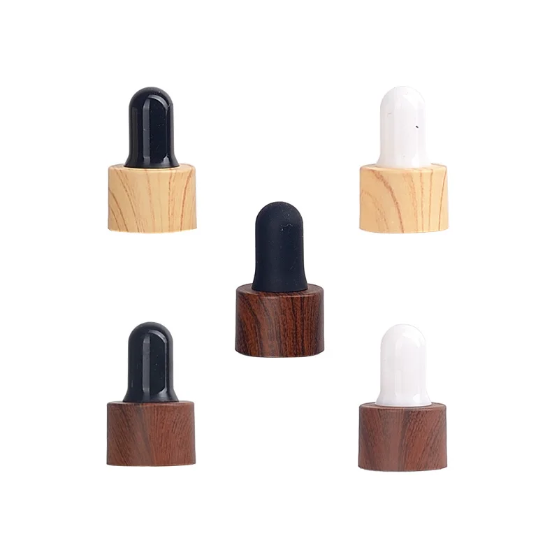 18mm bamboo wood spray pump dropper10ml 15ml porcelain white essential oil bottle 30ml 50ml 100ml white jade glass bottles