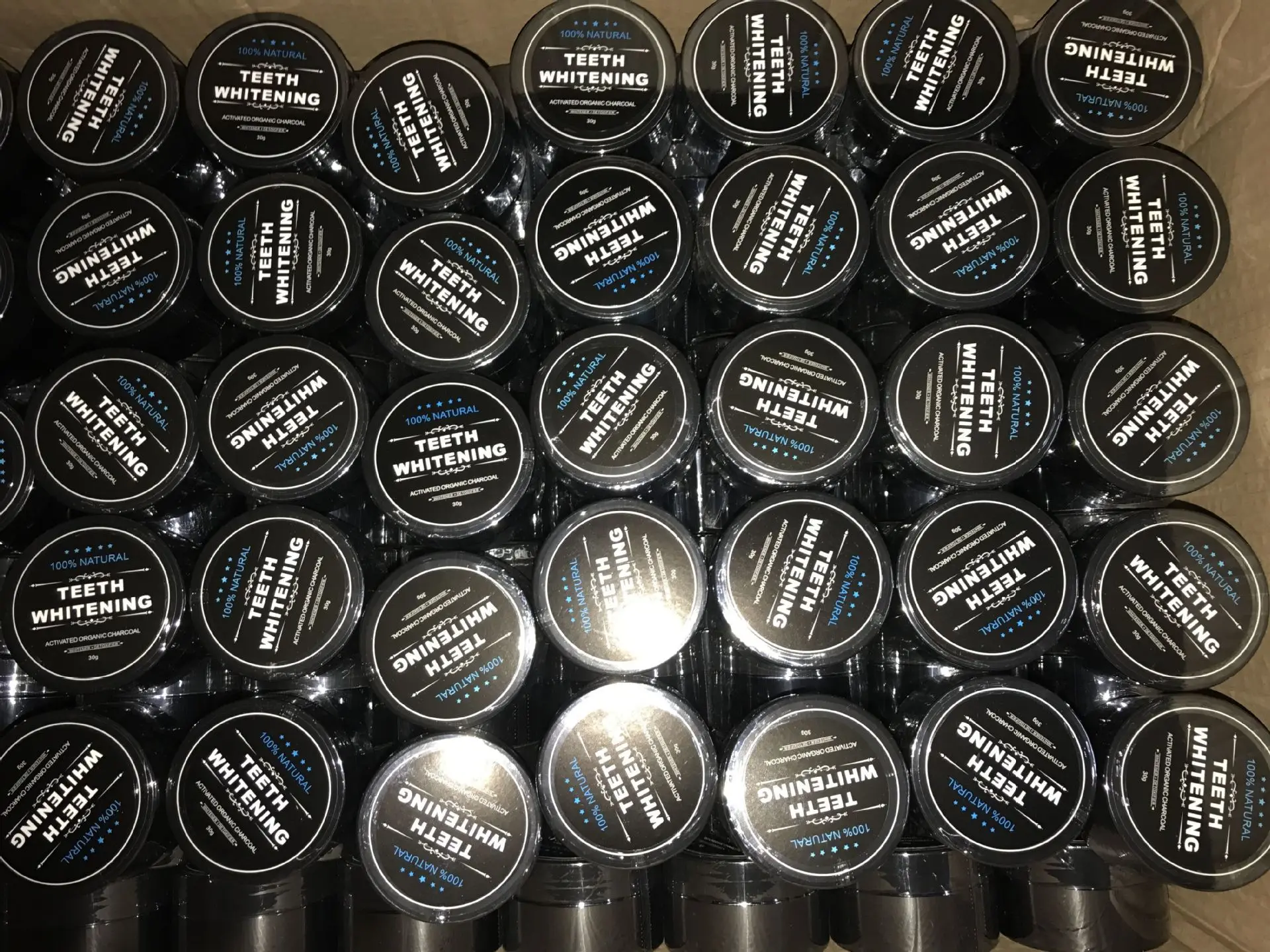 Coconut Shell Powder Bamboo Charcoal Tooth Whitening Powder Black Tooth Cleaning Powder Removing Smoke Stains Activated Box