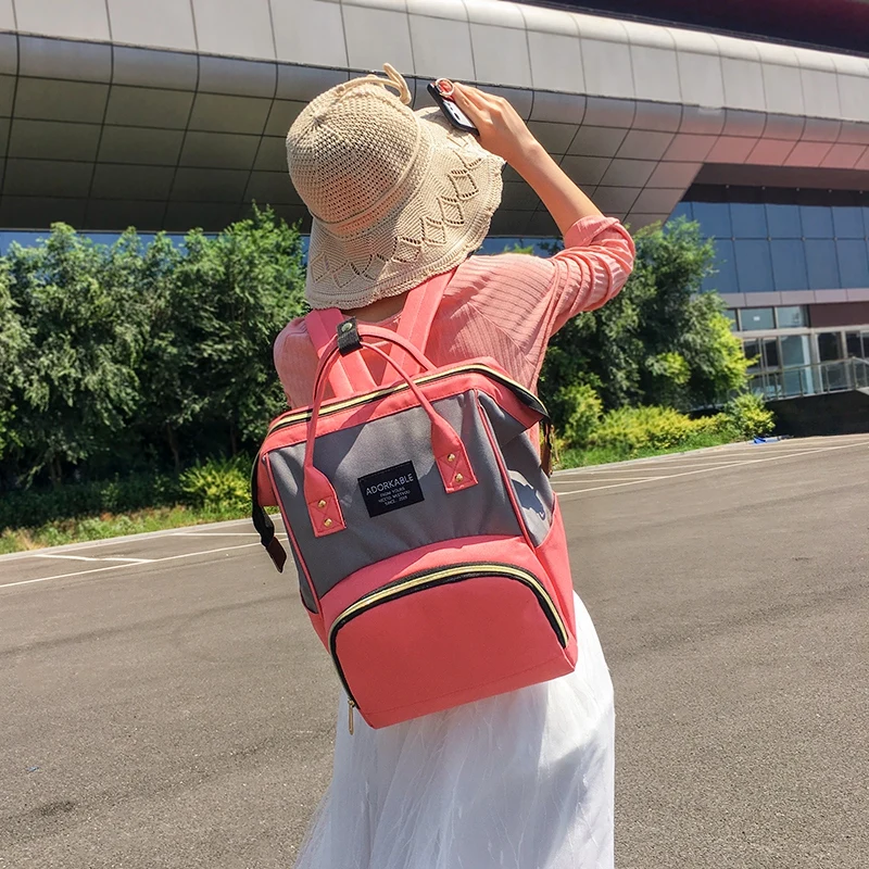 Top Sale Colorful High Quality Large Capacity Waterproof Mommy Nappy Bag Women Baby Diaper Bag Backpack