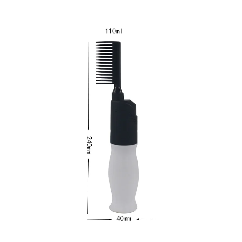 Professional 60ml-150ml custom eco friendly plastic salon hair comb and brush applicator bottle for oil comb applicator