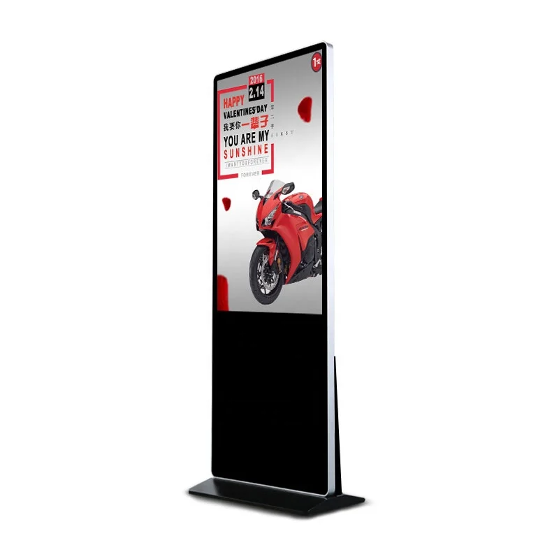 IDB Brand Hot Sell Low Price 43 50 55 Inch Floor Stand Totem Kiosk Capacitor Touch LCD Digital Signage Player for Indoor Use