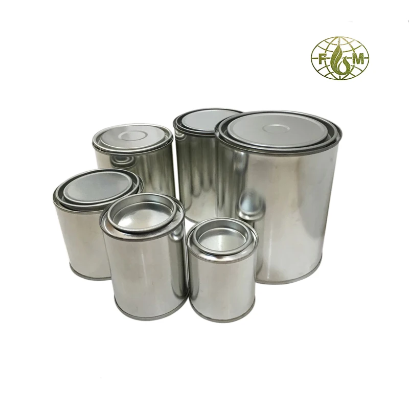 cylinder blank small tin container metal tin can for paint and adhesive used candle jars with lids and logo printing