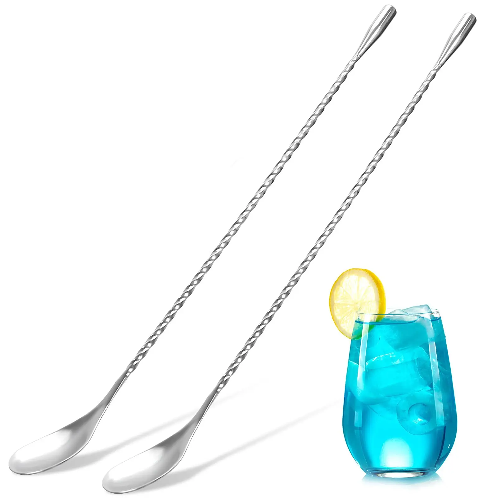 Factory Price Bar Spoon Stainless Steel 304 12 Inch Cocktail Mixing Spoon Swizzle Shaker Spoon