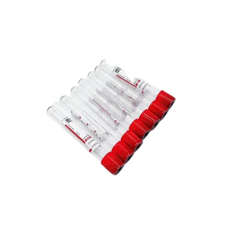 Custom Wholesale Vacuum Blood Collection Tube Vacutainers PET Ce Stainless Steel Blood Lancet Red Hospital Consumables Serum