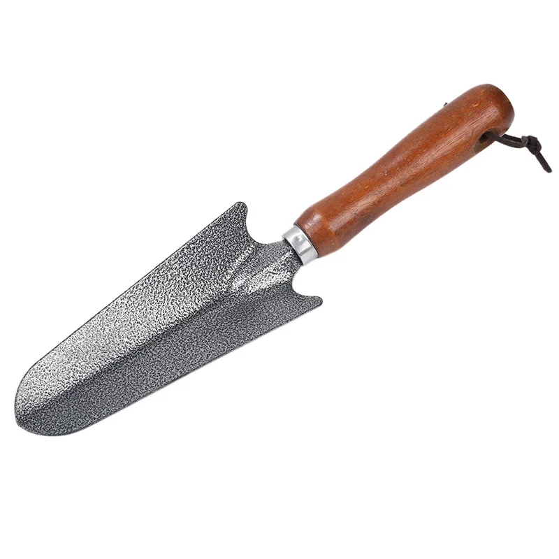 Mini small polished short gardener hand shovel garden use spade wooden handle