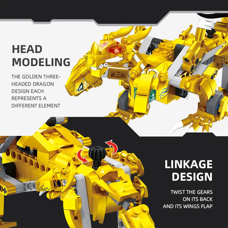 JIESTAR лидер продаж 452 шт. Ninjago Lloyd Золотая модель ультра дракона коллекционные строительные блоки Набор фигурок детская игрушка «своими руками»