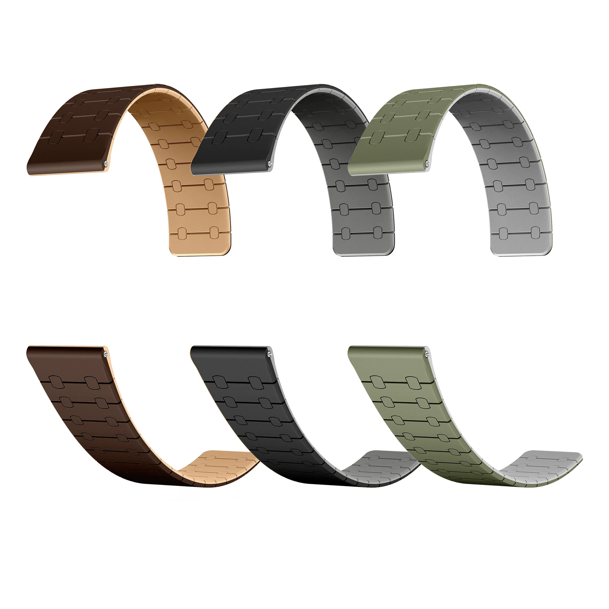 RYB Premium Magnetic Silicone Watch Band for Samsung Galaxy Watch 22mm Smart Watch Band for Garmin