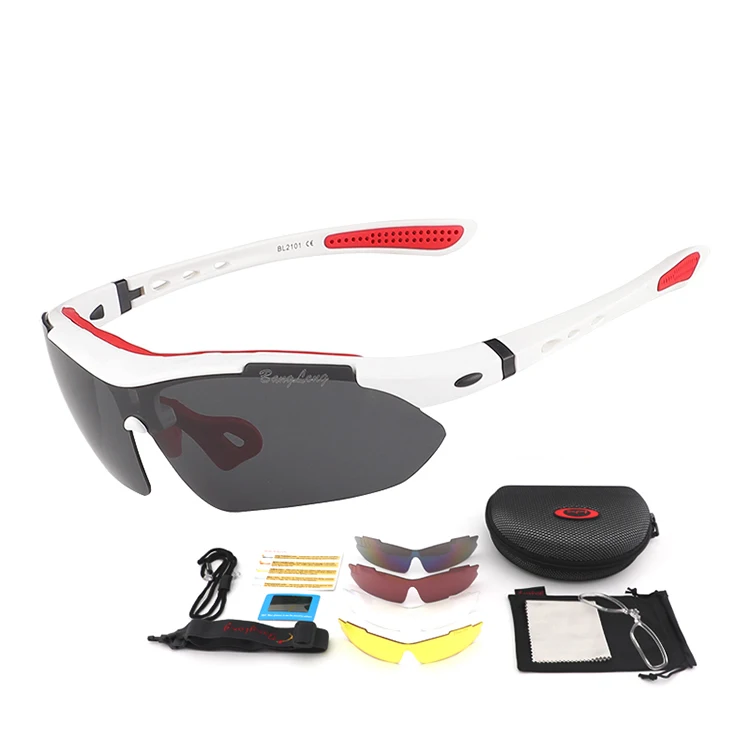 New Men Cycling outdoor Bicycle Bike UV400 Sports Sun Glasses with 5 pair lens