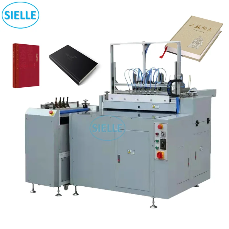 High frequency cardboard gluing machine fully automatic hard book cover making machine