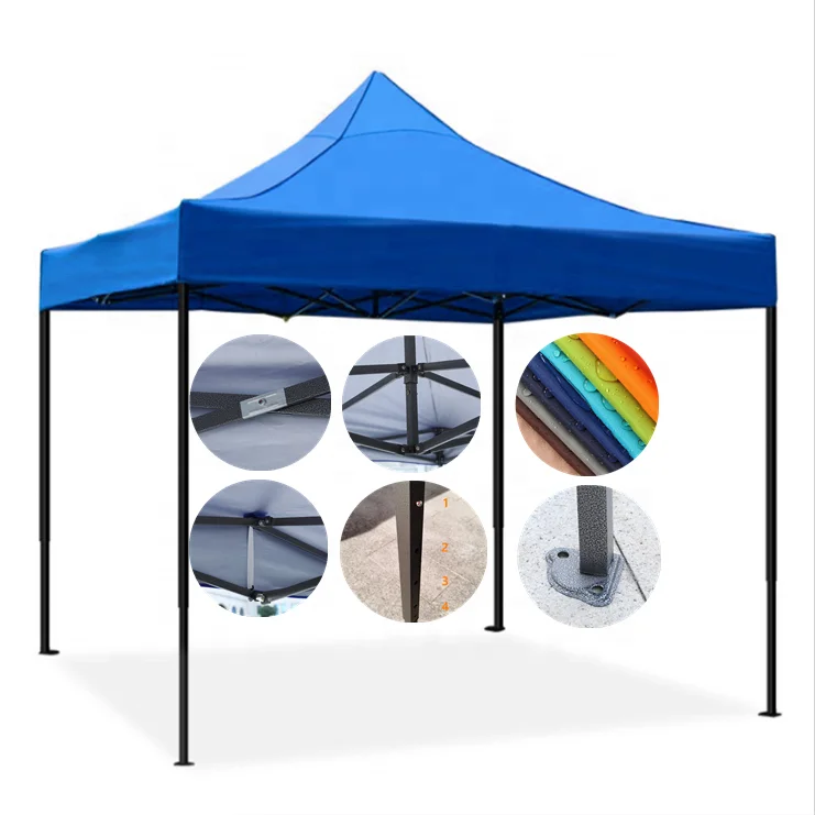 10x10 Quick Foldable PVC Coating Waterproof Outdoor Sun Instant Shelter Advertising Heavy Duty Pop Up Gazebo Tent