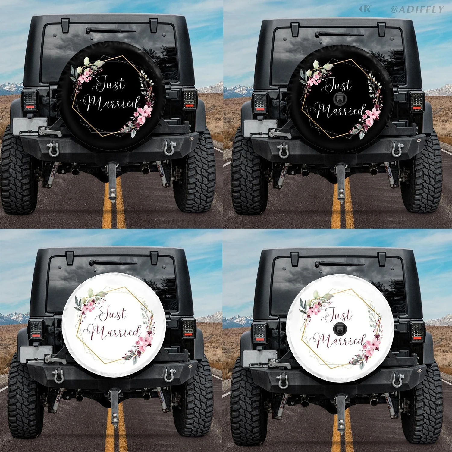 Custom Spare Tire Cover High Quality Design Printed Spare Tyre Storage Protector Cover Outdoor Car Accessories Tyre cover
